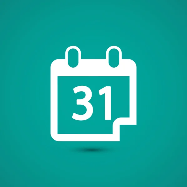 31 dzień w kalendarzu ikonę — Wektor stockowy