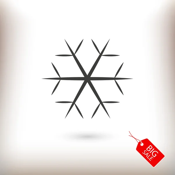 Snowflake icon illustration — Stock Vector