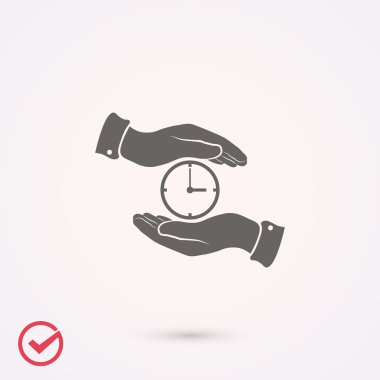 Eller simgesini arasında saat