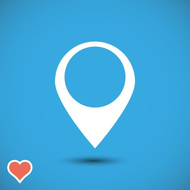 harita işaretçisi düz simgesi