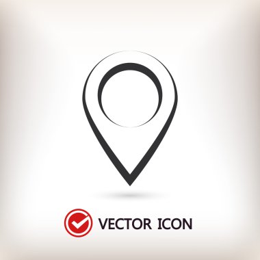 harita işaretçisi düz simgesi