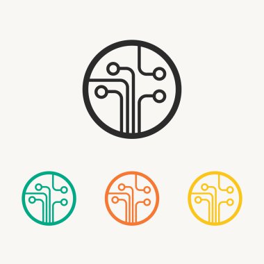 Devre kartı, teknoloji Icons set