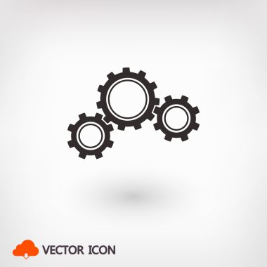 Gears'ı simge tasarlamak. Düz tasarım stili