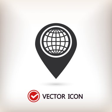 harita işaretçisi düz simgesi