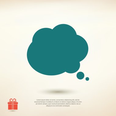 komik konuşma balonu simgesinin