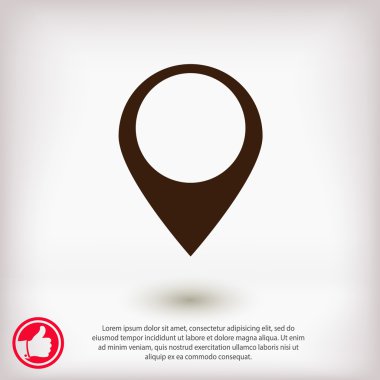 harita işaretçisi düz simgesi