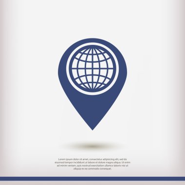 harita işaretçisi düz simgesi