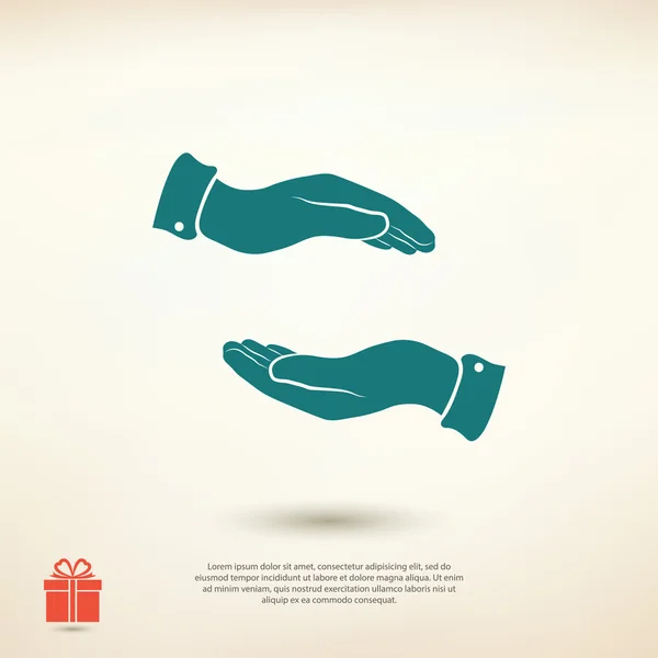 Hand pictogram illustratie — Stockvector