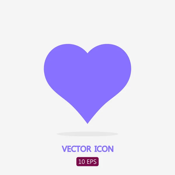 Signo del corazón icono — Vector de stock