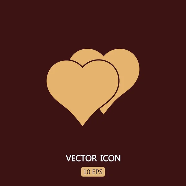Signo del corazón iconos — Vector de stock