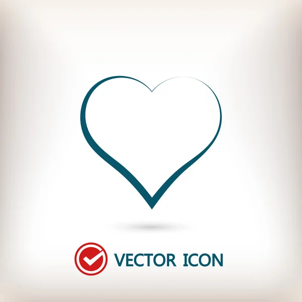 Signo del corazón icono — Vector de stock