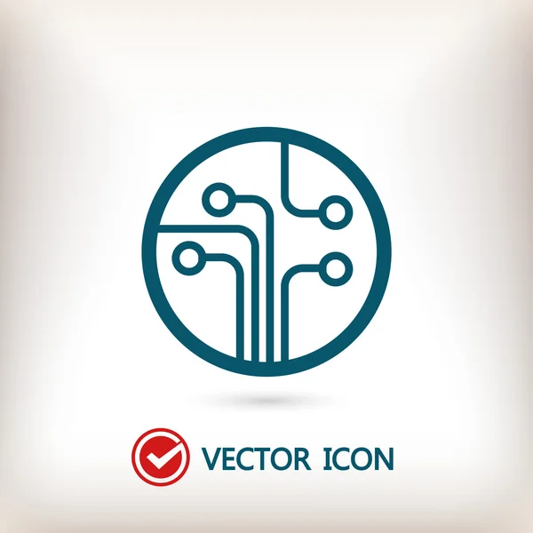 Printplaat, technologie pictogram — Stockvector