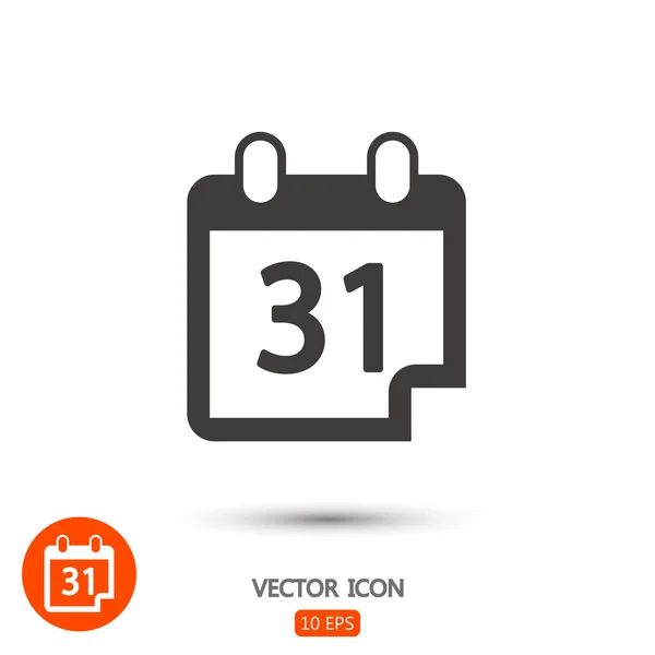 31 dag i kalenderikonen — Stock vektor