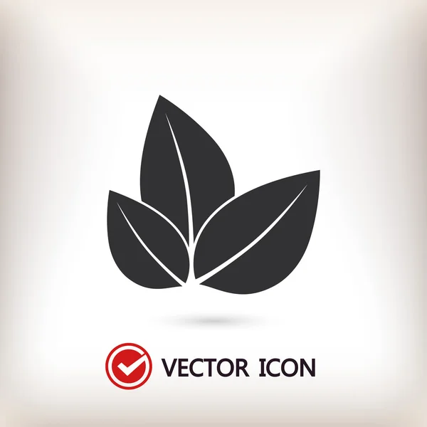 Leaves icon illustration. Flat design style — Stock Vector