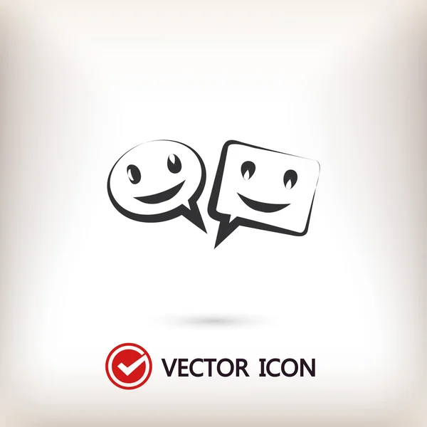 Sonríe hablando iconos burbuja — Vector de stock