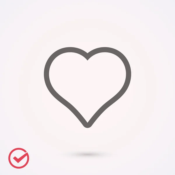 Hjärtat tecken ikonen — Stock vektor