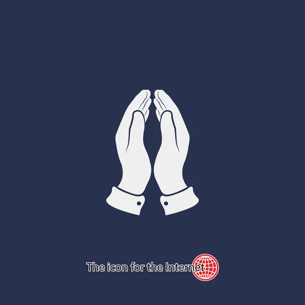 Icono de manos rezando — Archivo Imágenes Vectoriales