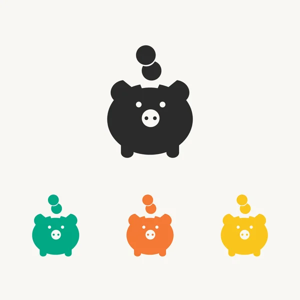 Moneybox icons set — 스톡 벡터