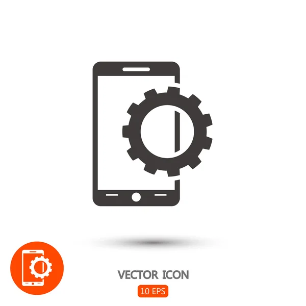 Icône paramètres de réglage smartphone — Image vectorielle