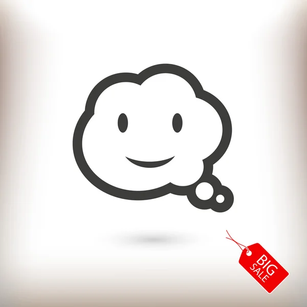 Smile talking bubble icon — Stock Vector