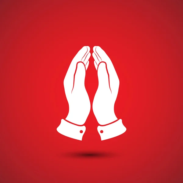 Praying hands icon — Stock Vector