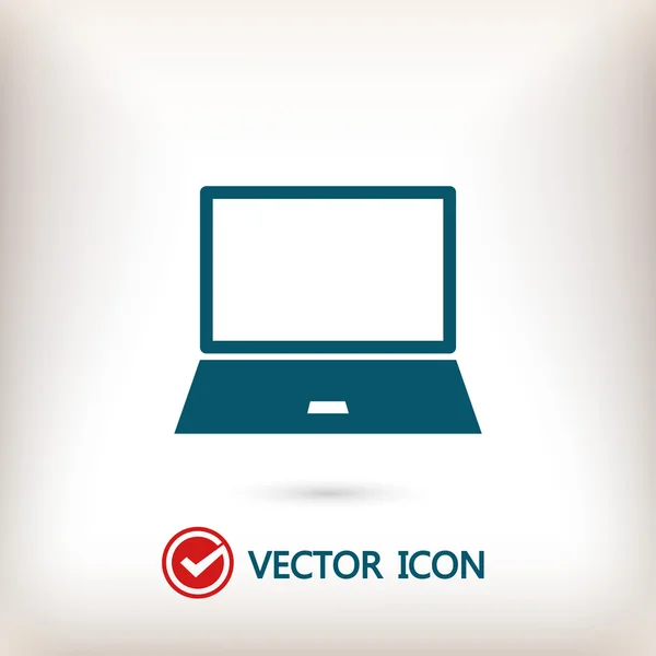 Signo de icono portátil — Vector de stock