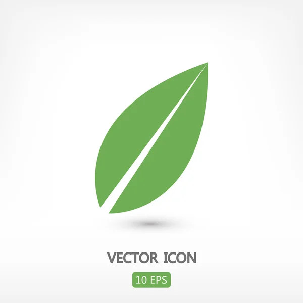 Leaf icono signo — Vector de stock