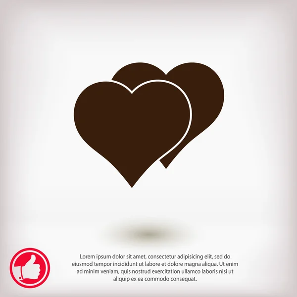 Heart sign icons — Stock Vector