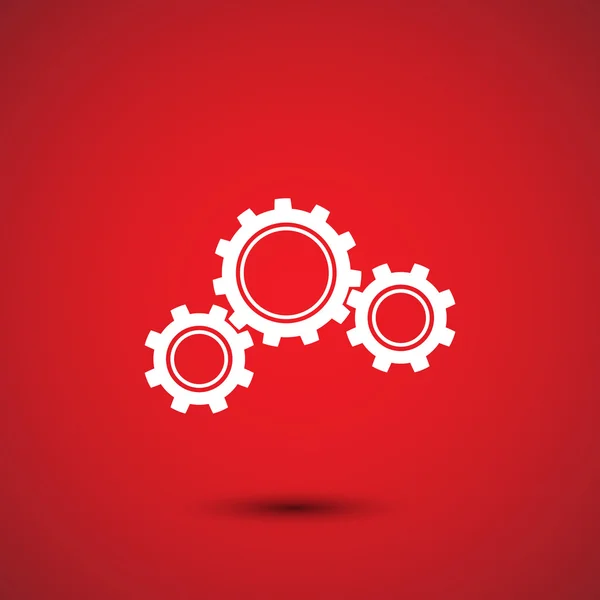 Gears icon illustration. Flat design style — Stock Vector