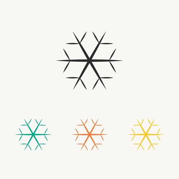 Snowflake icon illustration — Stock Vector