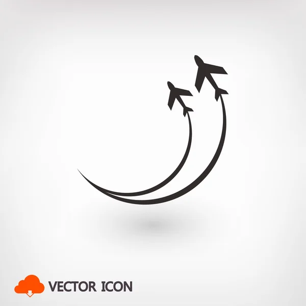 Letadla symboly ikona — Stockový vektor