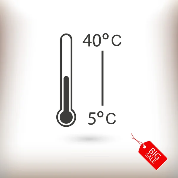 Thermometer-Symbol — Stockvektor