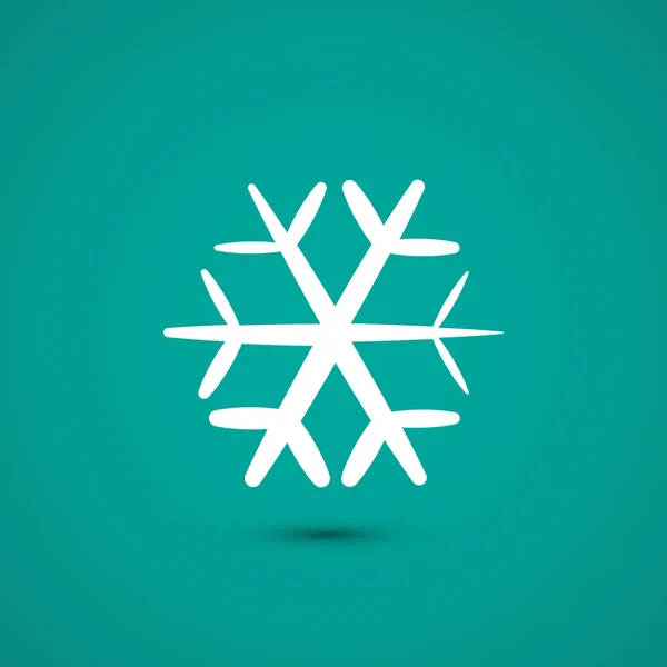 Ilustración de copo de nieve icono — Vector de stock