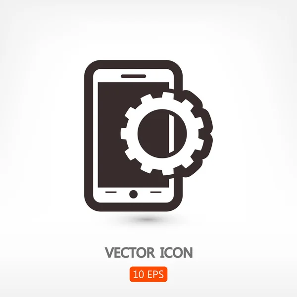 Icône paramètres de réglage smartphone — Image vectorielle