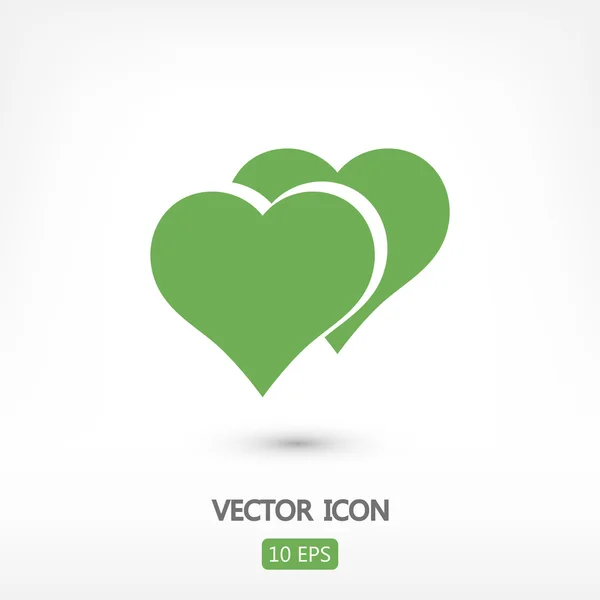 Signo del corazón iconos — Vector de stock