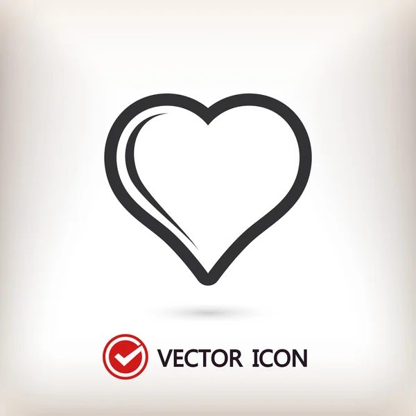 Signo del corazón icono — Vector de stock