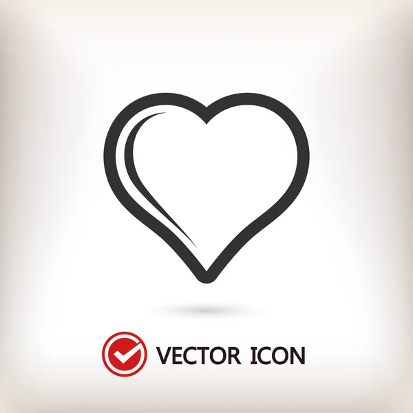 Hart teken pictogram — Stockvector