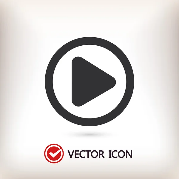 Riproduci icona web pulsante — Vettoriale Stock