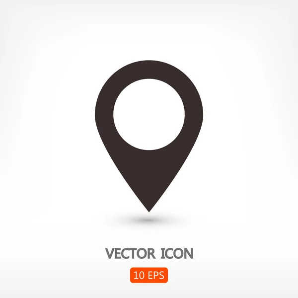 Mapa puntero icono plano — Vector de stock