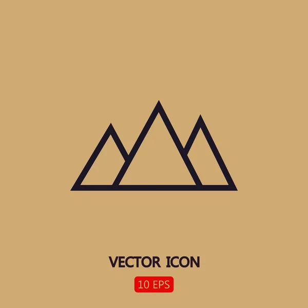 Berget ikon illustration — Stock vektor