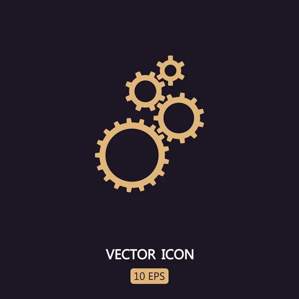 Ilustración del icono de engranajes — Vector de stock