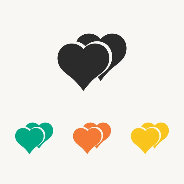 Conjunto de iconos de signo cardíaco — Vector de stock