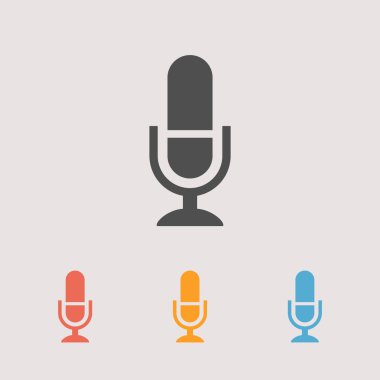 Mikrofon simgeler illüstrasyon