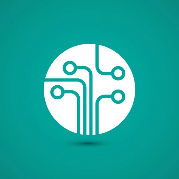 Circuit board, technology icon — Stock Vector