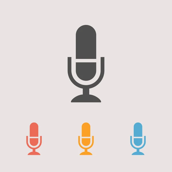 Ilustración de iconos de micrófono — Vector de stock