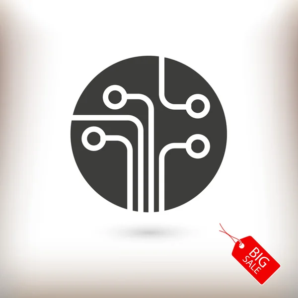 Printplaat, technologie pictogram — Stockvector