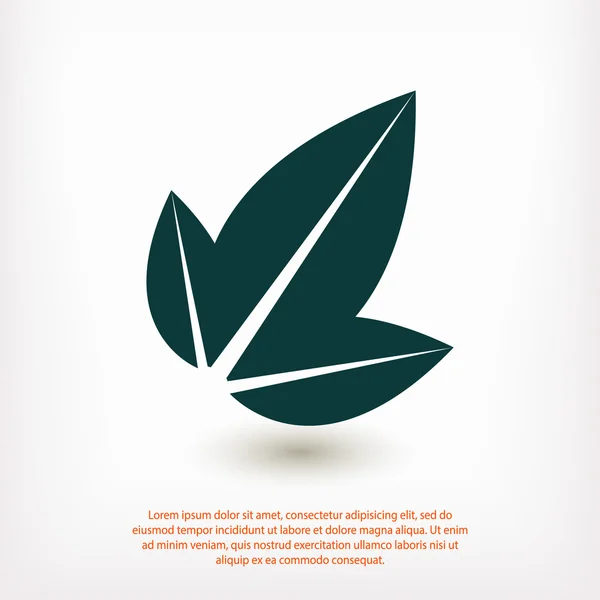 Ikona ilustracja liść — Wektor stockowy