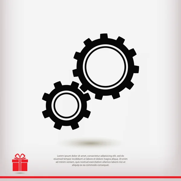 Gears icon illustration — Stock Vector