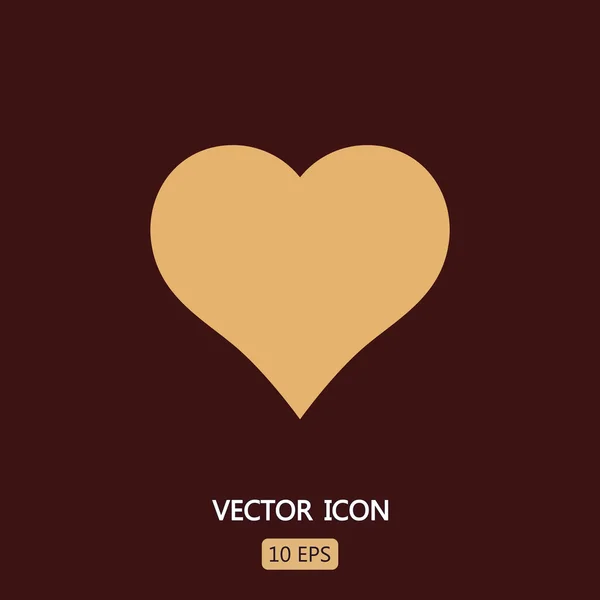 Signo del corazón icono — Vector de stock