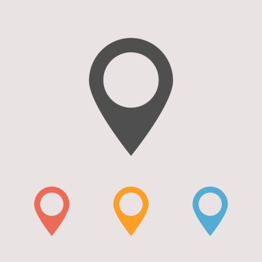 harita işaretçisi düz simgesi